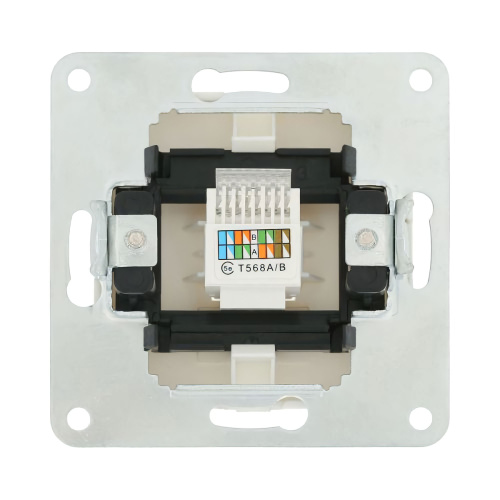 Розетка LK Studio компьютерная RJ-45 кат.5е с накладкой (белый) LK80 846104-1