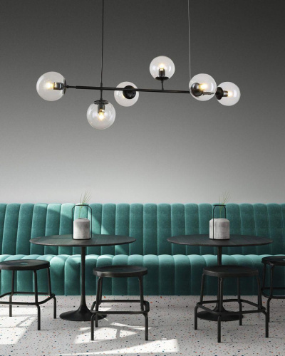 Подвесная люстра Lumina Deco Ceredo LDP 6034-6 BK Подвесная люстра Lumina Deco Ceredo LDP 6034-6 BK