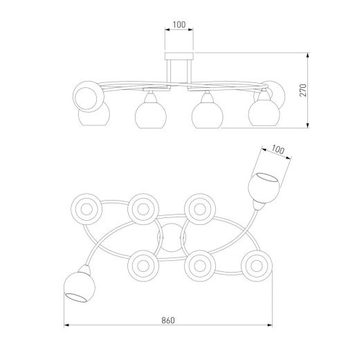 Потолочный светильник Eurosvet 30133/8 хром