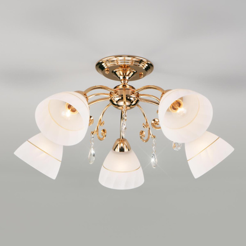 Потолочная люстра Eurosvet Camilla 30156/5 золото Потолочная люстра Eurosvet Camilla 30156/5 золото