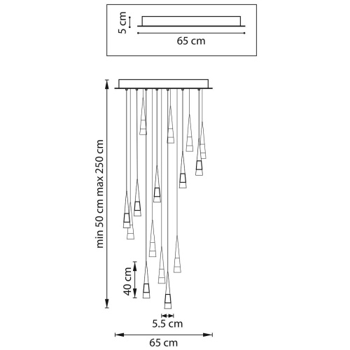 Подвесная светодиодная люстра Lightstar Cone 757161 Подвесная светодиодная люстра Lightstar Cone 757161