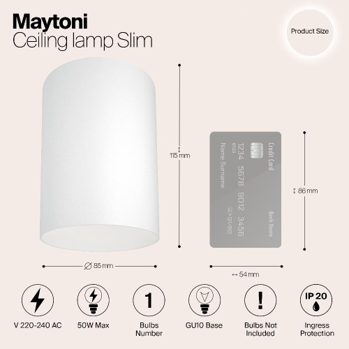 Потолочный светильник Maytoni Alfa C014CL-01W Потолочный светильник Maytoni Alfa C014CL-01W