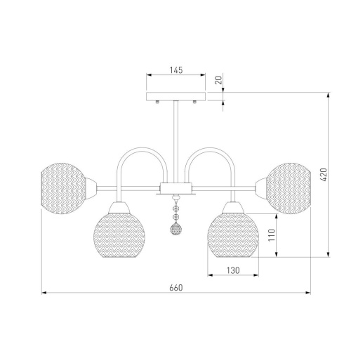 Потолочная люстра Eurosvet Ottawa 30175/6 золото