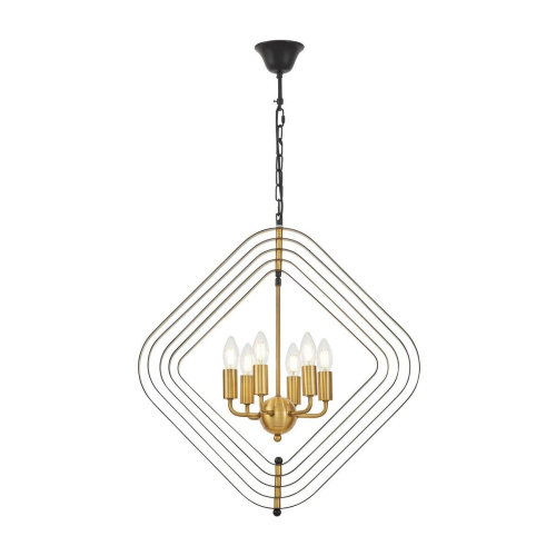 Подвесная люстра Lumina Deco Crulia LDP 8005-6 BK+MD Подвесная люстра Lumina Deco Crulia LDP 8005-6 BK+MD