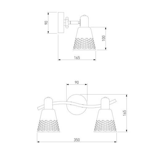 Настенный светильник Eurosvet 20053/2 хром