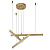 Подвесной светодиодный светильник Indigo Paralleli 14017/3P Gold V000085L