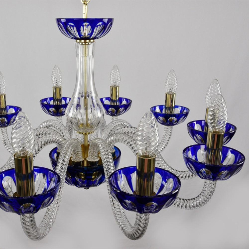 Подвесная люстра Bohemia Ivele 1308/10/240 G Cl/Clear-Blue/H-1H Подвесная люстра Bohemia Ivele 1308/10/240 G Cl/Clear-Blue/H-1H