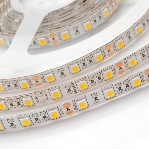 Светодиодная влагозащищенная лента Apeyron 14,4W/m 60Led/m 5050SMD дневной белый 5M 00-144 Светодиодная влагозащищенная лента Apeyron 14,4W/m 60Led/m 5050SMD дневной белый 5M 00-144
