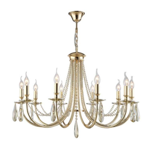 Подвесная люстра Crystal Lux Victoria SP10 Gold/Amber Подвесная люстра Crystal Lux Victoria SP10 Gold/Amber