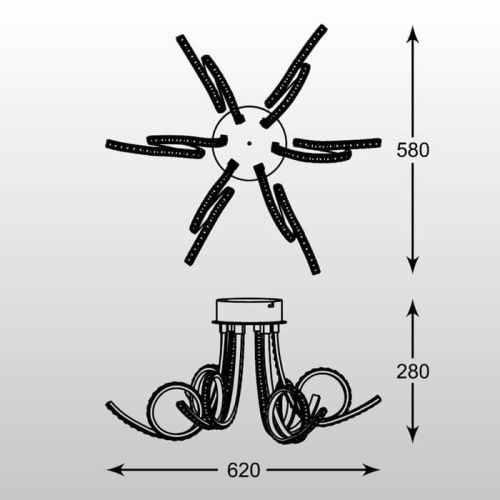 Потолочный светодиодный светильник Zumaline Lumino PL99843A-6