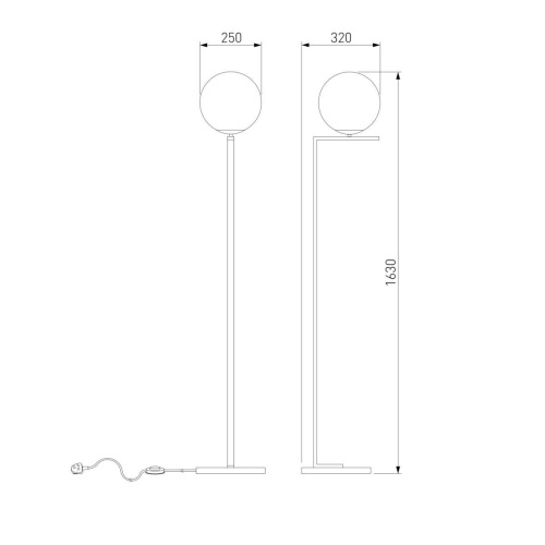 Торшер Eurosvet Shape 01214/1 латунь