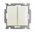 Выключатель двухклавишный ABB Basic55 10A 250V chalet-белый 2CKA001012A2187