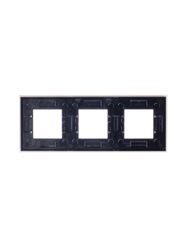 Рамка 3-постовая ABB Zenit стекло жемчужное 2CLA227300N3501 Рамка 3-постовая ABB Zenit стекло жемчужное 2CLA227300N3501