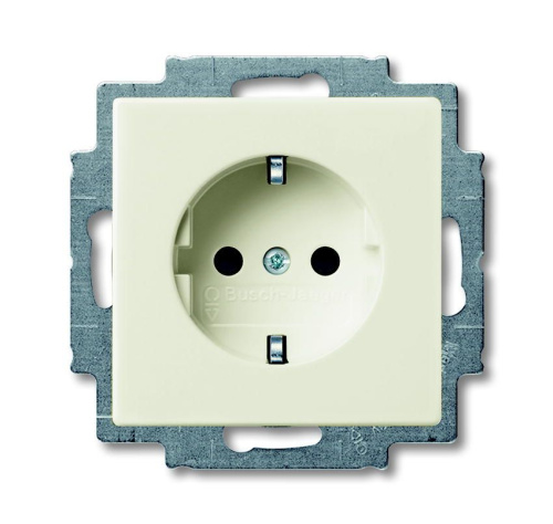Розетка ABB Basic55 Schuko с/з 16A 250V со шторками безвинтовой зажим chalet-белый 2CKA002013A5339 Розетка ABB Basic55 Schuko с/з 16A 250V со шторками безвинтовой зажим chalet-белый 2CKA002013A5339