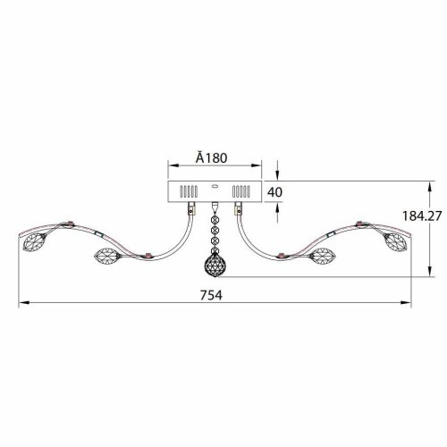 Потолочная люстра Rivoli Radiante 6001-110 Б0038147