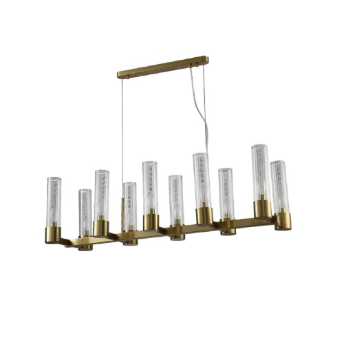 Подвесная люстра Crystal Lux OTONO SP10 L980 BRASS/TRANSPARENTE Подвесная люстра Crystal Lux OTONO SP10 L980 BRASS/TRANSPARENTE