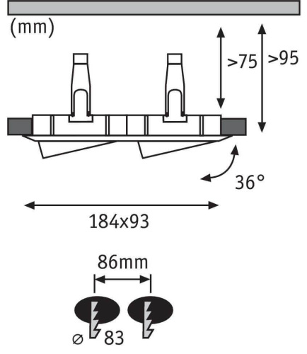Встраиваемый светодиодный светильник Paulmann Nova 92902