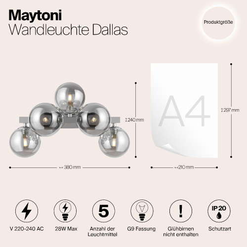 Бра Maytoni Dallas MOD547WL-05CH Бра Maytoni Dallas MOD547WL-05CH