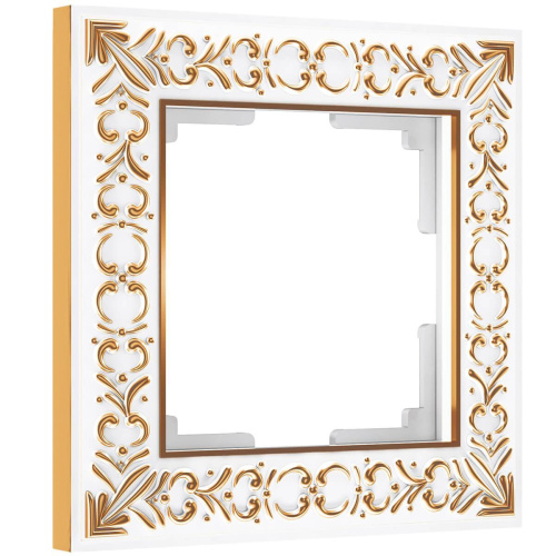 Рамка Werkel Antik на 1 пост белое золото WL07-Frame-01 4690389099175