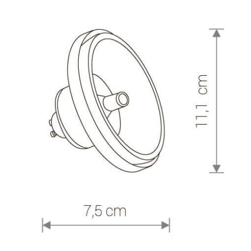 Лампа светодиодная GU10 12W 3000K прозрачная 9181