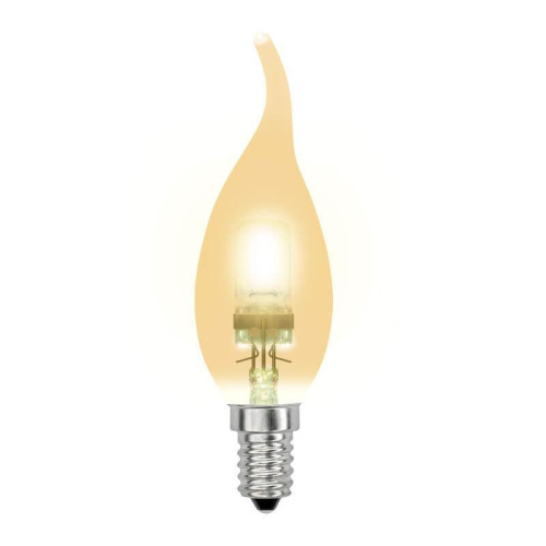 Лампа галогенная Uniel E14 42W золотая HCL-42/CL/E14 flame gold 04121 Лампа галогенная Uniel E14 42W золотая HCL-42/CL/E14 flame gold 04121