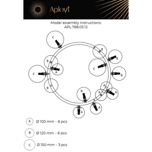 Подвесная люстра Aployt Lilian APL.768.03.12 Подвесная люстра Aployt Lilian APL.768.03.12