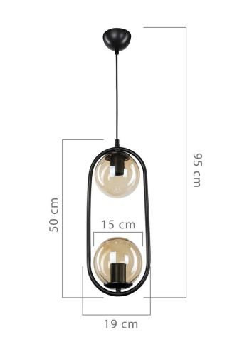 Подвесной светильник Toplight Kerrie TL1609H-02BK