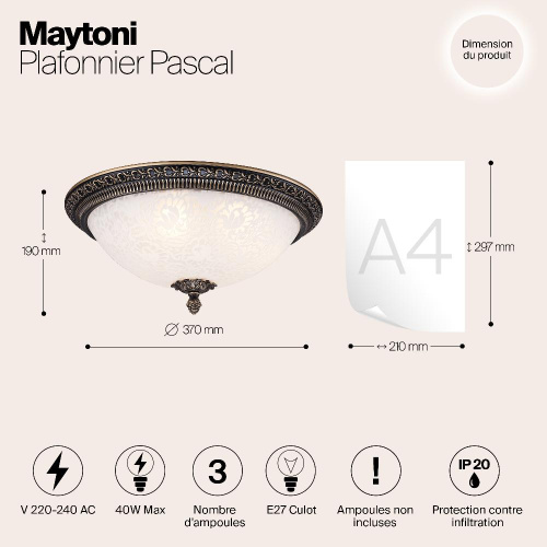 Потолочный светильник Maytoni Pascal C908-CL-03-R