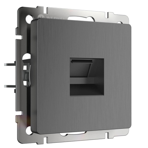 Розетка Werkel Ethernet RJ-45 Графит рифленый WL04-RJ-45 4690389145971