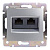 Розетка компьютерная 2хRJ45 Legrand Valena 6 кат FTP на винтах алюминий 770233