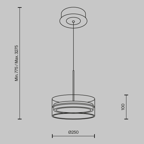 Подвесной светильник Maytoni MOD348PL-L18BBS3K