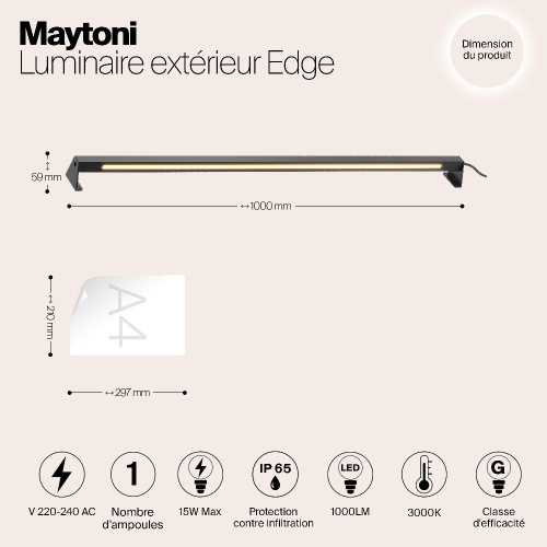 Ландшафтный светильник Maytoni Outdoor O415FL-L15B3K Ландшафтный светильник Maytoni Outdoor O415FL-L15B3K