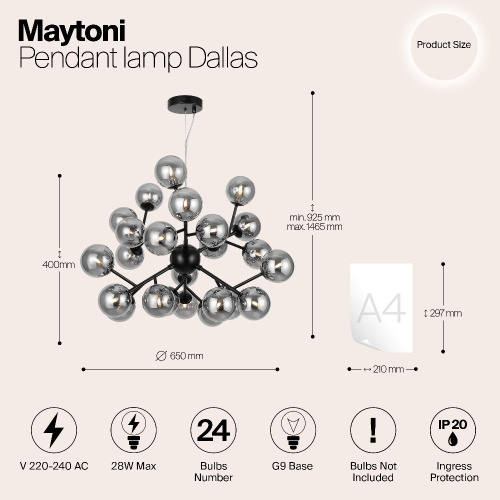 Подвесной светильник Maytoni MOD545PL-24B