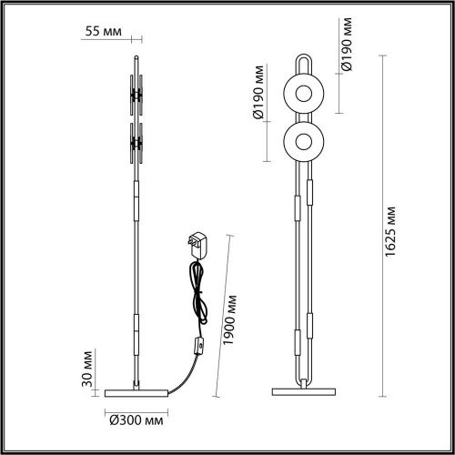 Торшер Odeon Light Exclusive Modern Magnet 5407/23FL Торшер Odeon Light Exclusive Modern Magnet 5407/23FL