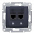 Розетка компьютерная 2хRJ45 Schneider Electric Sedna UTP SDN4800170