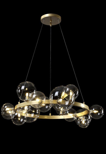 Подвесная люстра Crystal Lux Agata SP15 V2 Gold/Transparente Подвесная люстра Crystal Lux Agata SP15 V2 Gold/Transparente