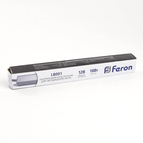 Блок питания для светодиодной ленты Feron LB001 12V 18W IP20 1,5A 48010 Блок питания для светодиодной ленты Feron LB001 12V 18W IP20 1,5A 48010