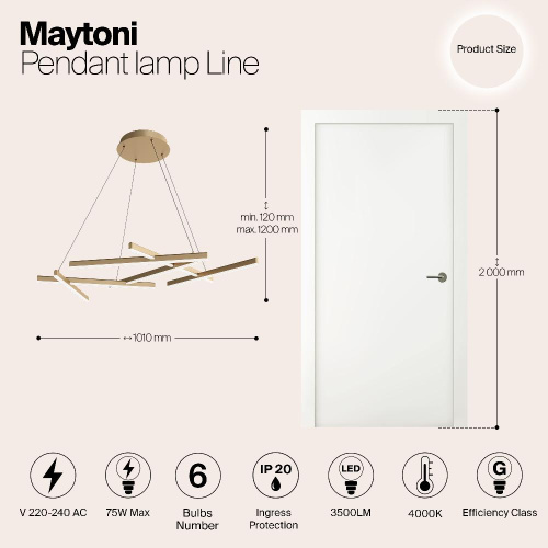 Подвесной светодиодный светильник Maytoni Technical Line MOD016PL-L75MG4K