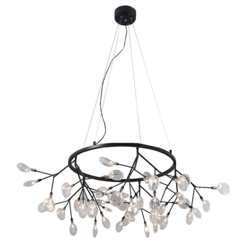 Подвесная светодиодная люстра Crystal Lux Evita SP45 D BLack/Transparent Подвесная светодиодная люстра Crystal Lux Evita SP45 D BLack/Transparent