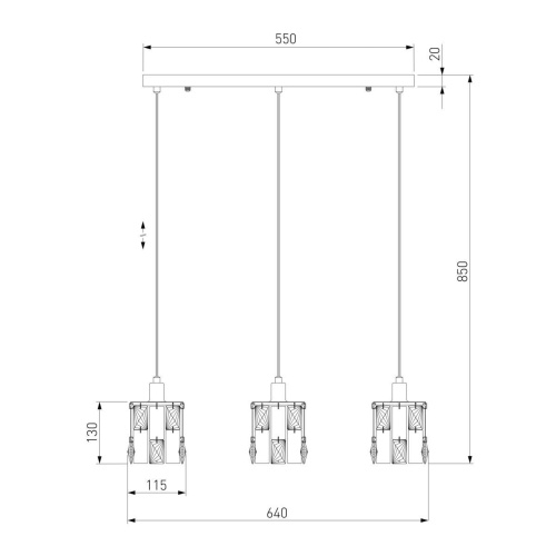 Подвесной светильник Eurosvet 50101/3 перламутровое золото