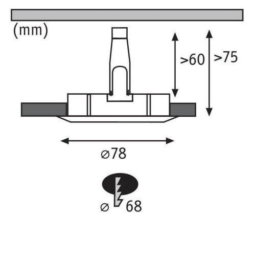 Встраиваемый светильник Paulmann EBL Nova 92978 Встраиваемый светильник Paulmann EBL Nova 92978