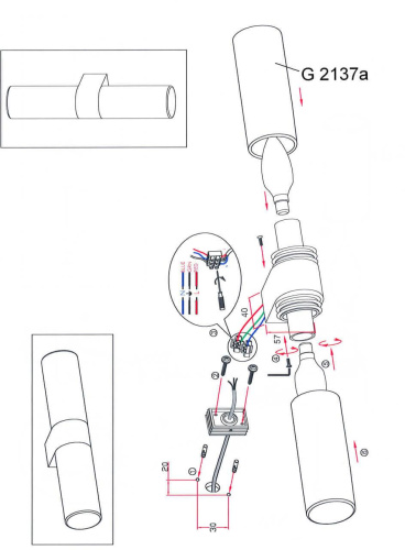 Подсветка для зеркал Odeon Light Want 2137/2W