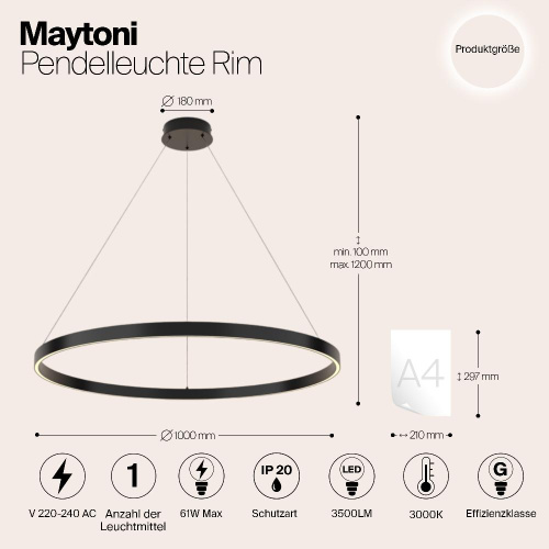 Подвесной светильник Maytoni MOD058PL-L54B3K