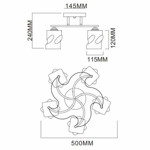 Потолочная люстра Rivoli Casmi 9004-305 Б0044451