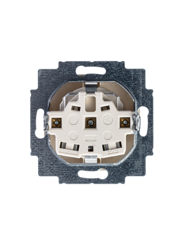 Розетка ABB Basic55 Schuko с/з 16A 250V со шторками безвинтовой зажим слоновая кость 2CKA002013A5279 Розетка ABB Basic55 Schuko с/з 16A 250V со шторками безвинтовой зажим слоновая кость 2CKA002013A5279