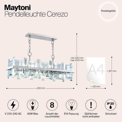 Подвесной светильник Maytoni MOD201PL-08N Подвесной светильник Maytoni MOD201PL-08N
