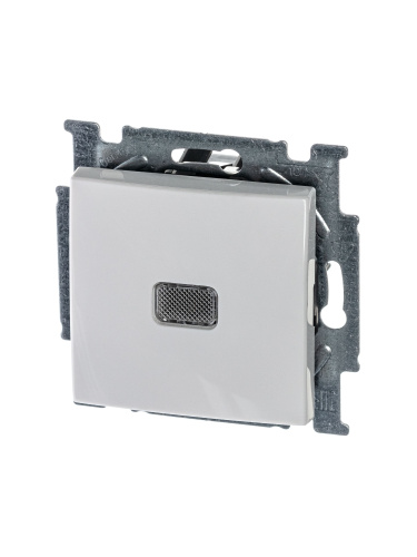 Выключатель одноклавишный ABB Basic55 10A 250V с подсветкой альпийский белый 2CKA001012A2153 Выключатель одноклавишный ABB Basic55 10A 250V с подсветкой альпийский белый 2CKA001012A2153