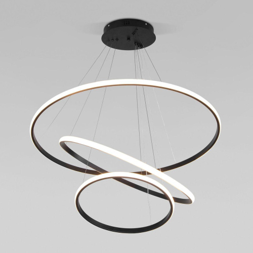 Подвесной светодиодный светильник Eurosvet Collars 90264/3 черный Подвесной светодиодный светильник Eurosvet Collars 90264/3 черный