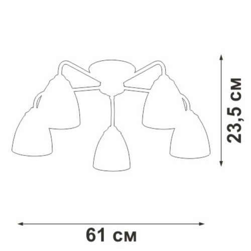 Потолочная люстра Vitaluce V3946-1/5PL