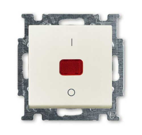 Выключатель одноклавишный двухполюсный ABB Basic55 20A 250V с подсветкой chalet-белый 2CKA001020A0093 Выключатель одноклавишный двухполюсный ABB Basic55 20A 250V с подсветкой chalet-белый 2CKA001020A0093